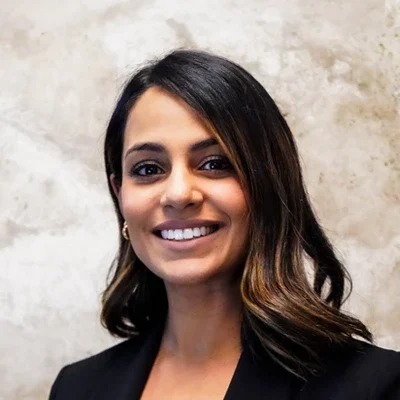 A headshot photo of Safia Nazarali